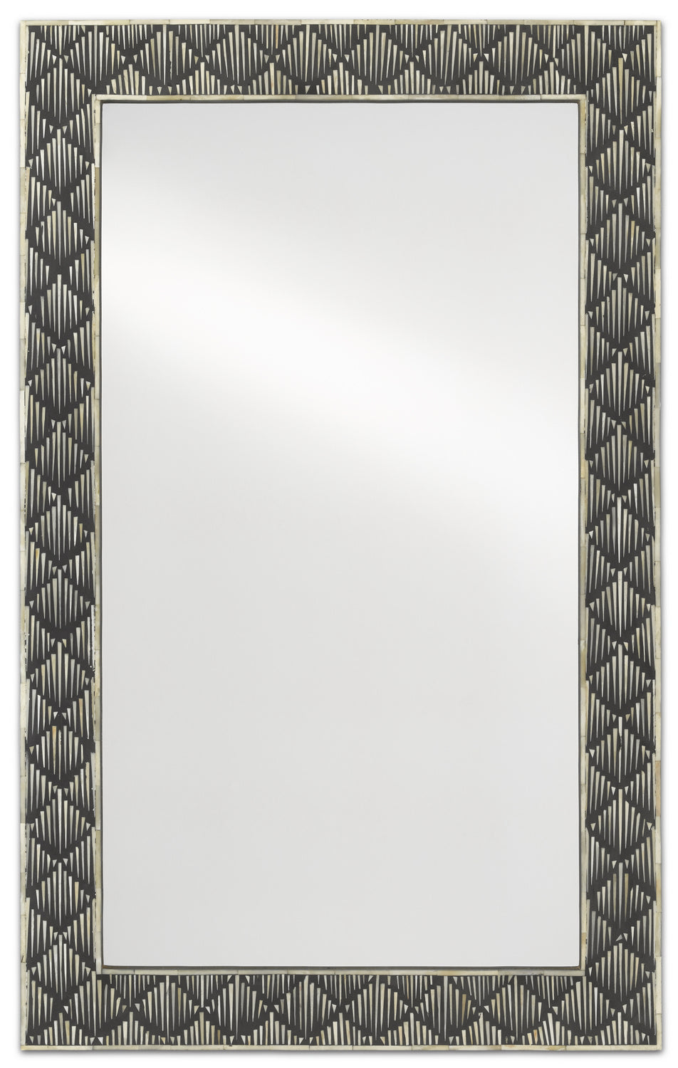 Mirror from the Davos collection in Black/White/Mirror finish