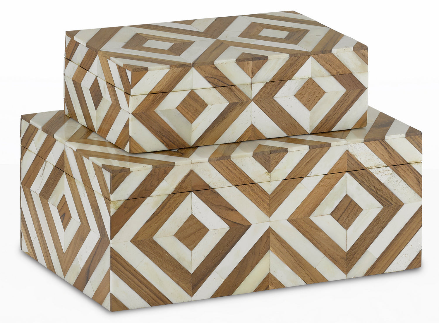 Box Set of 2 from the Persian collection in Natural Bone/Natural Wood finish