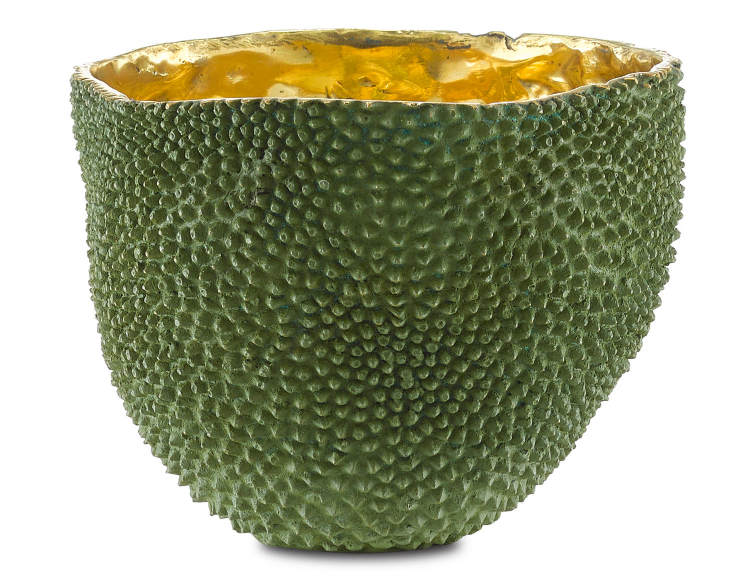 Vase from the Jackfruit collection in Green/Gold finish