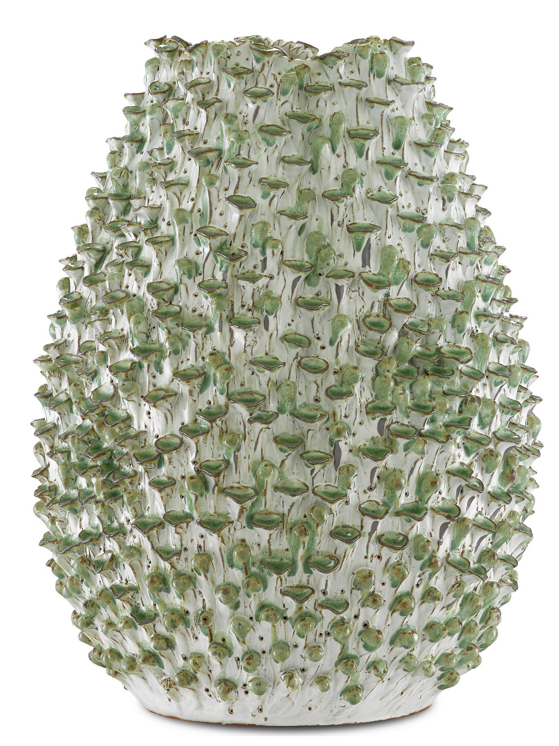 Vase from the Milione collection in White/Green finish