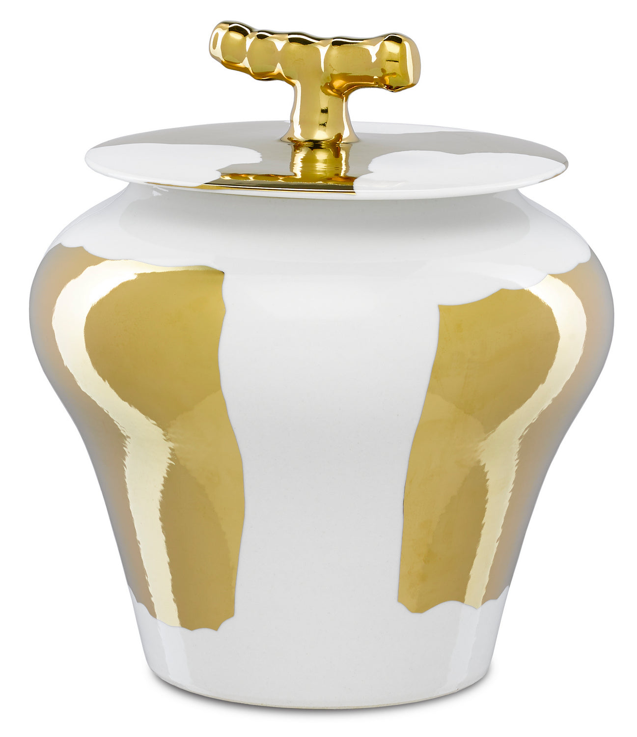 Jar from the Brill collection in White/Gold finish