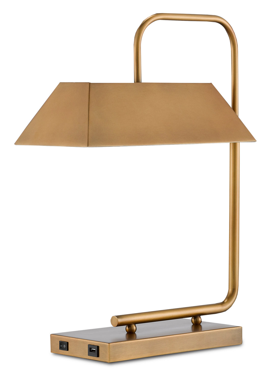 Two Light Table Lamp from the Hoxton collection in Light Antique Brass finish