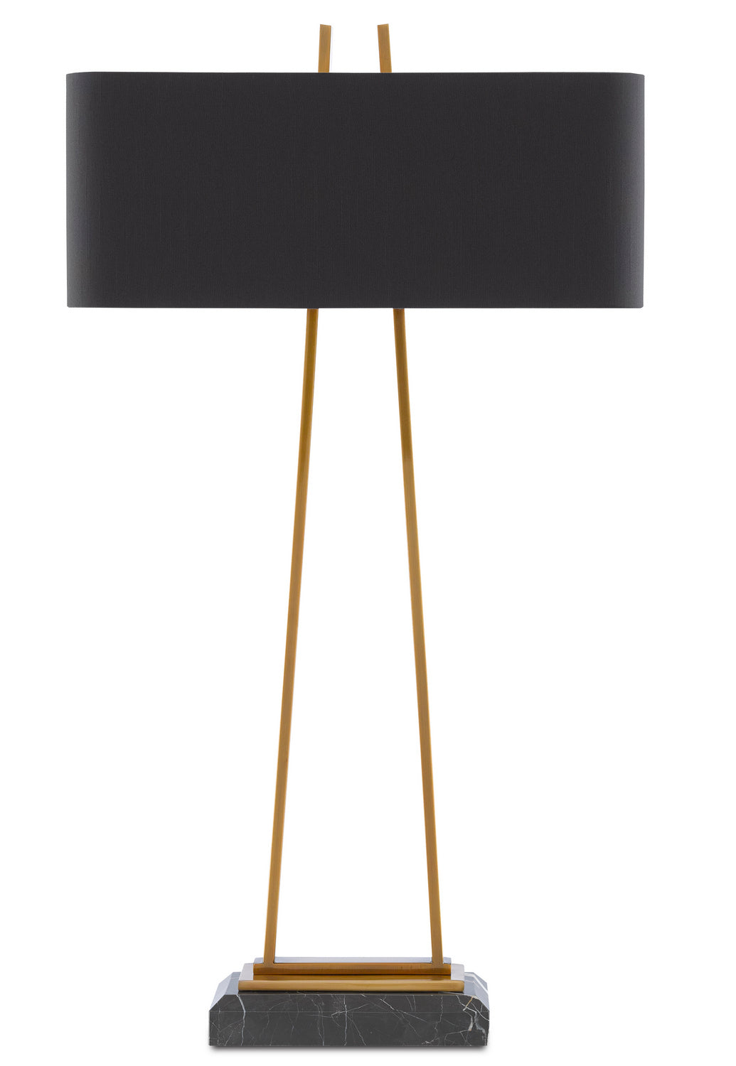Two Light Table Lamp from the Adorn collection in Antique Brass/Black finish