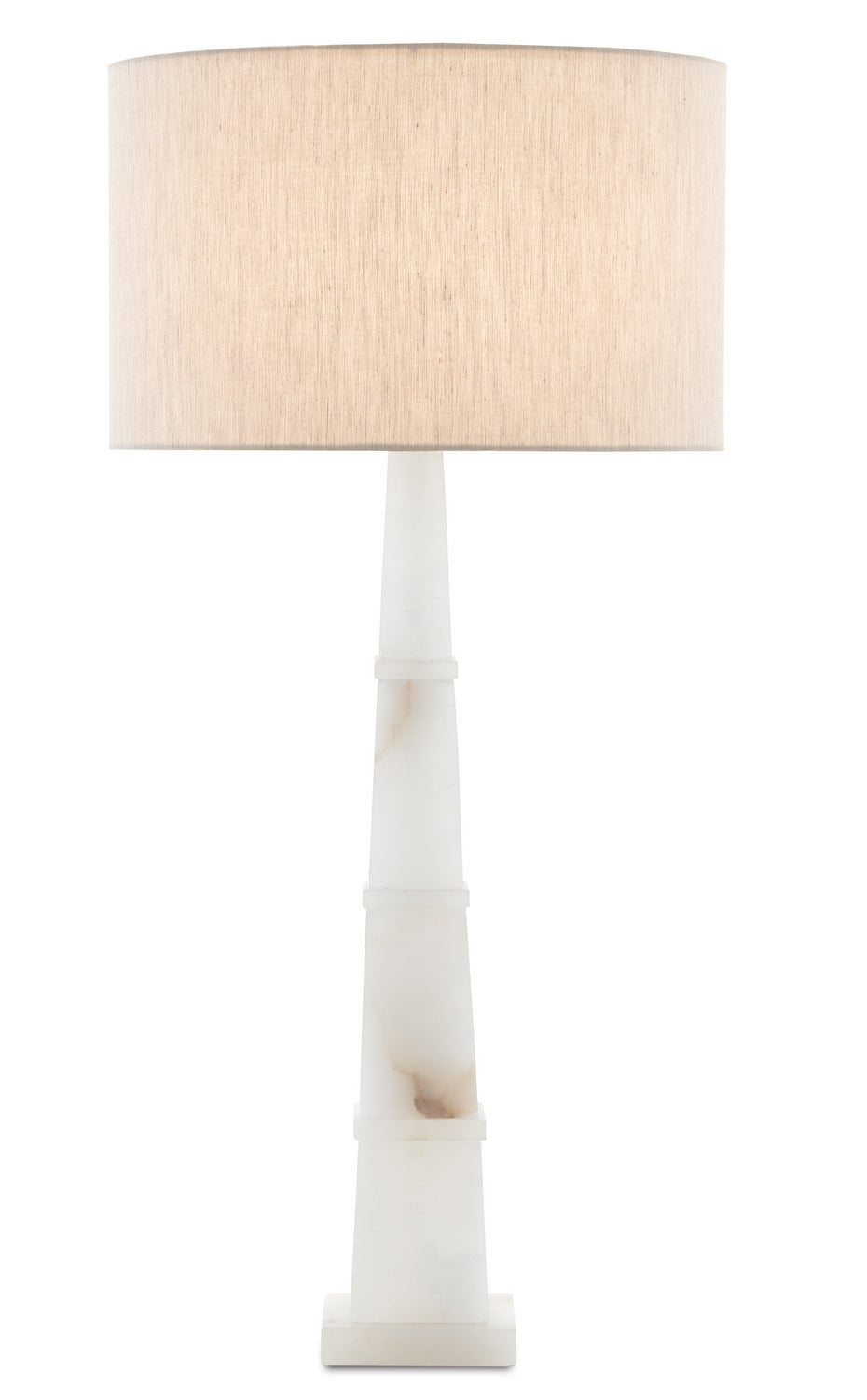 One Light Table Lamp from the Alabastro collection in Alabaster/Polished Nickel finish