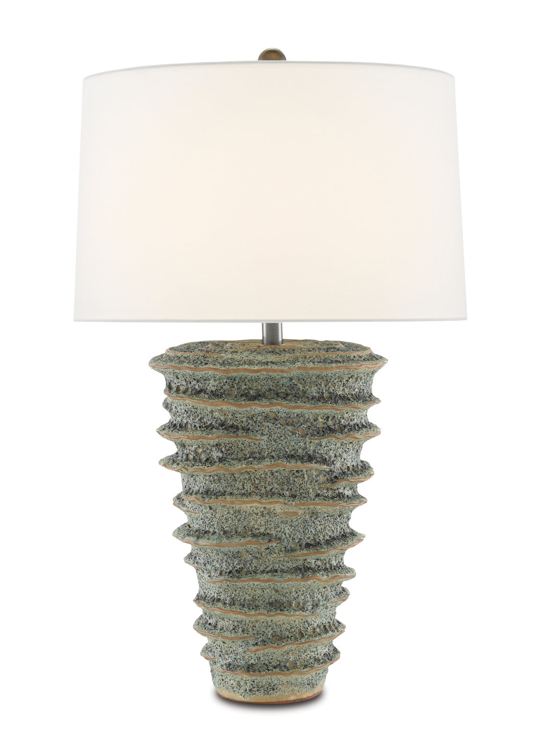One Light Table Lamp from the Sunken collection in Green Moss finish