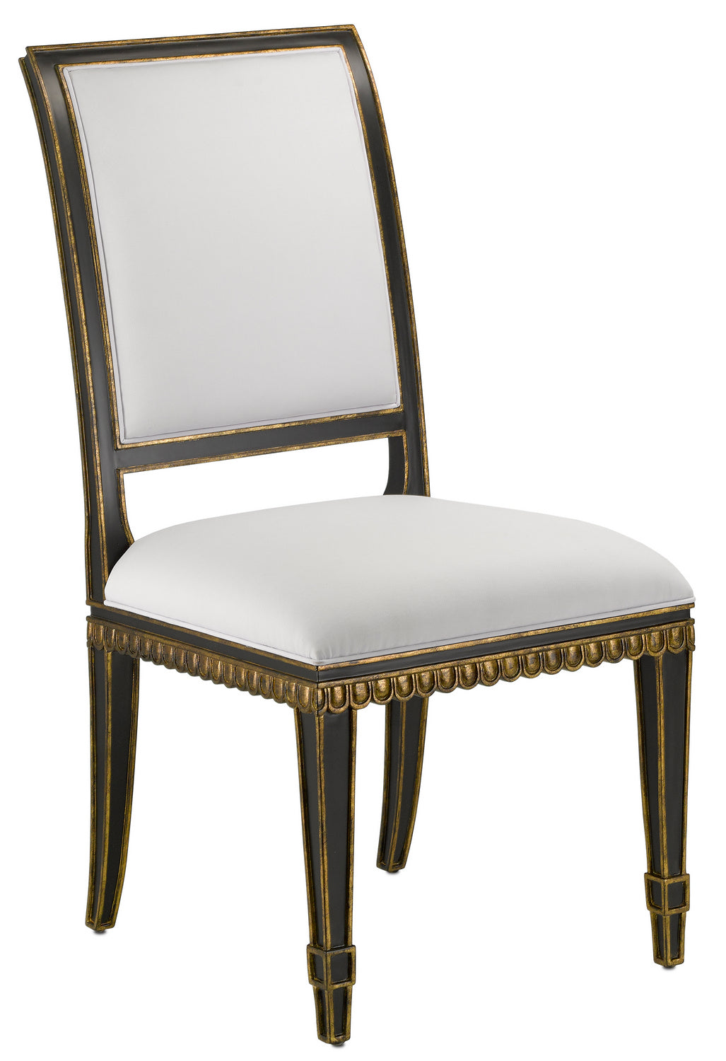 Chair from the Ines collection in Caviar Black/Antique Black finish