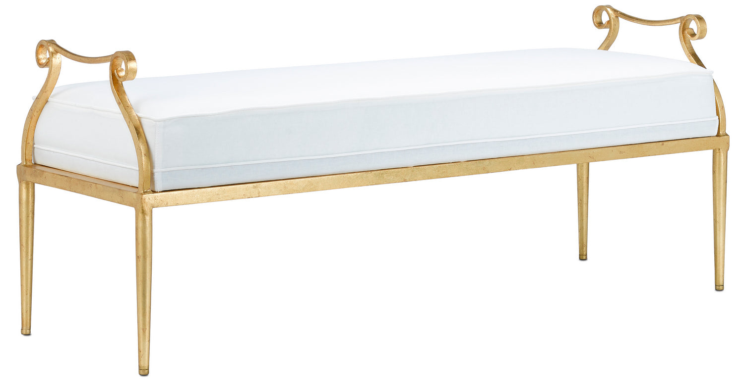 Bench from the Genevieve collection in Grecian Gold finish