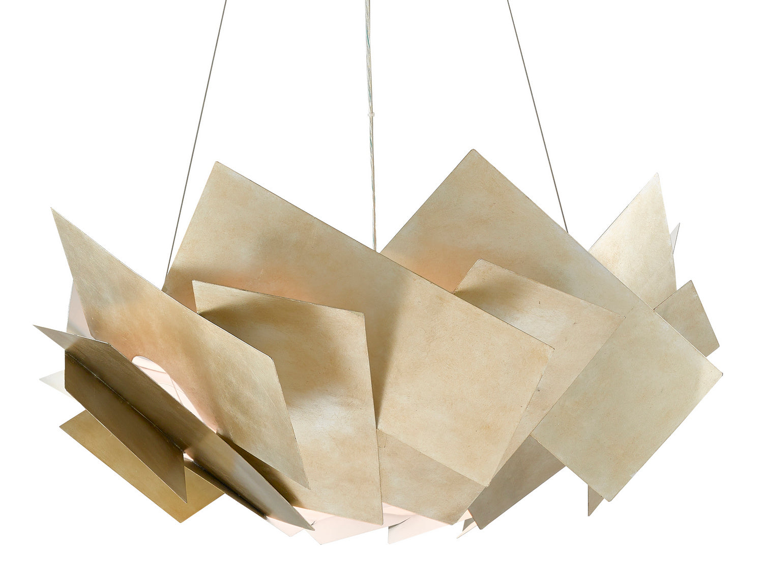 Three Light Chandelier from the Artiste collection in Silver Leaf finish