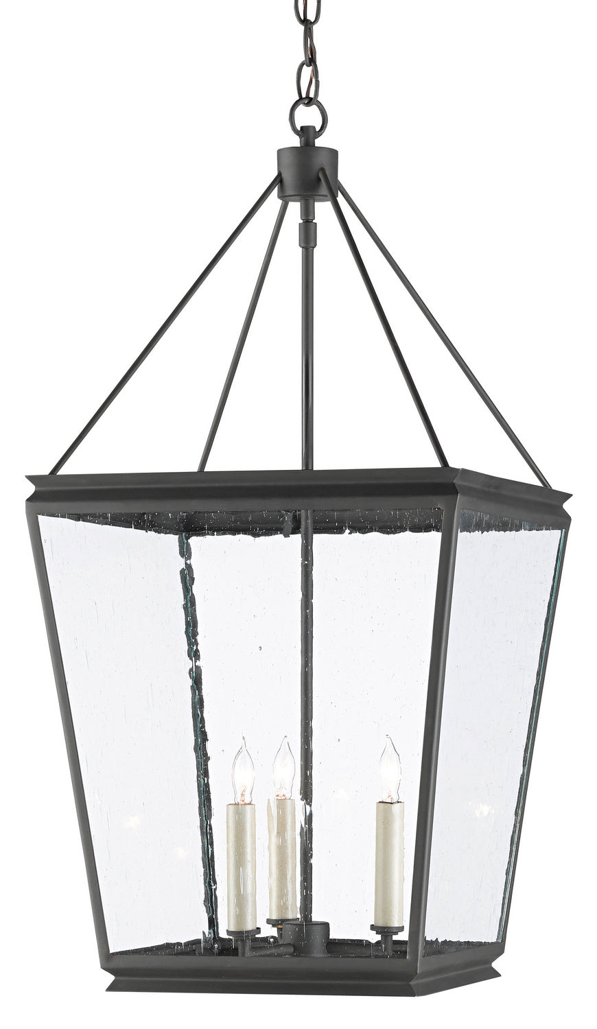 Three Light Lantern from the Ellerman collection in Old Iron finish