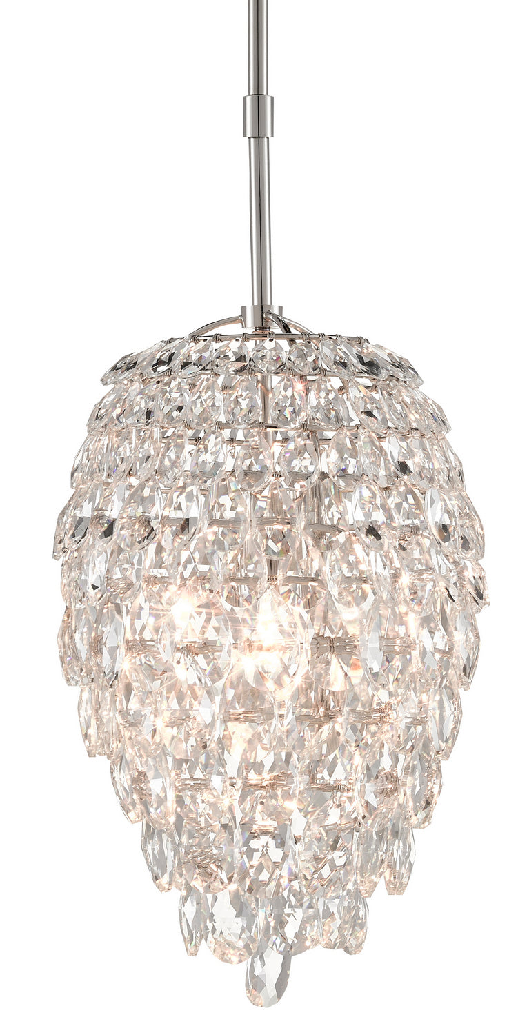 One Light Pendant from the Aisling collection in Polished Nickel finish