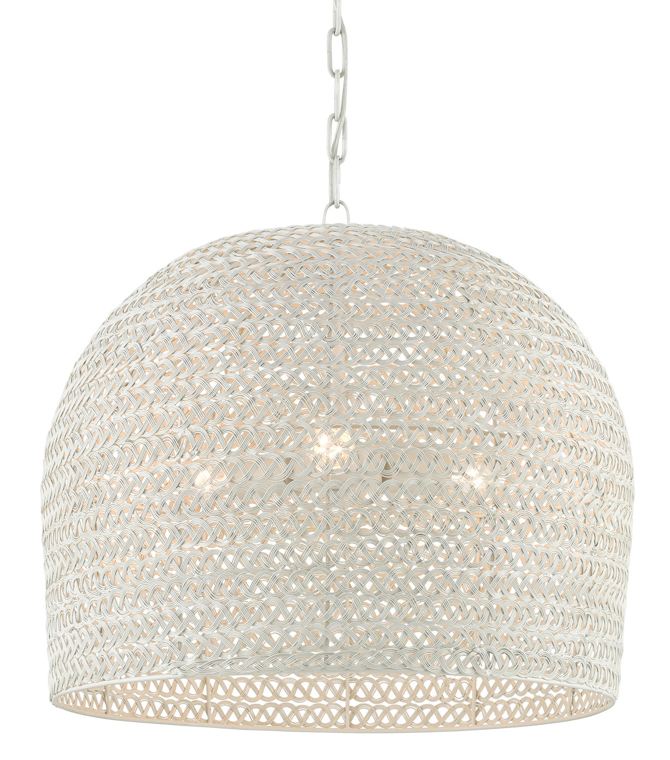 Three Light Chandelier from the Piero collection in White finish