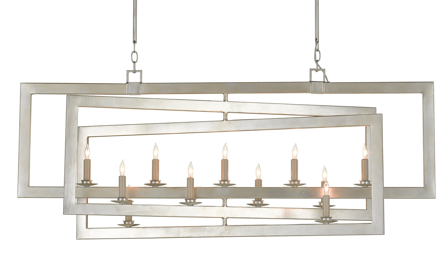 11 Light Chandelier from the Middleton collection in Contemporary Silver Leaf finish
