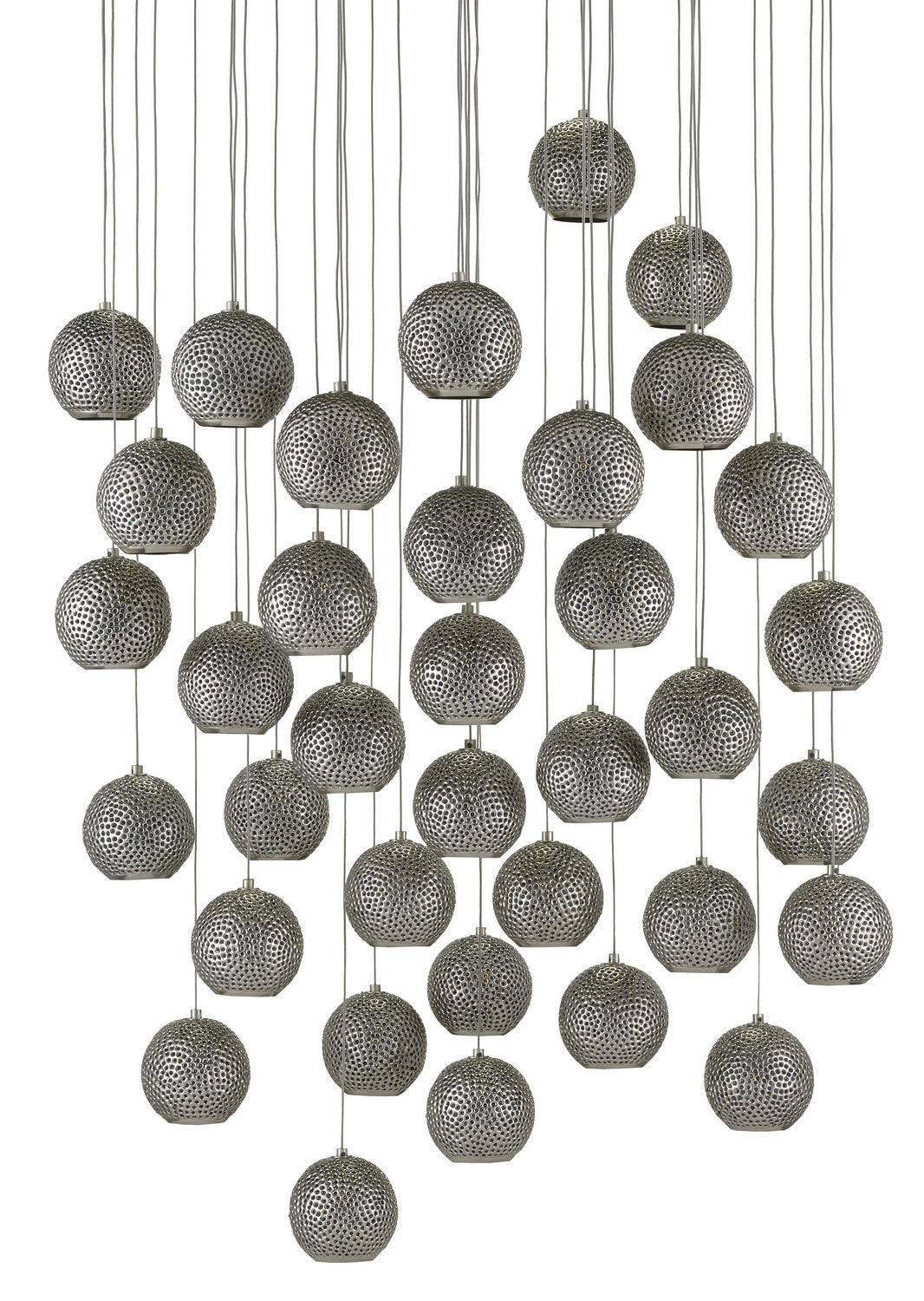 36 Light Pendant from the Giro collection in Painted Silver/Nickel/Blue finish