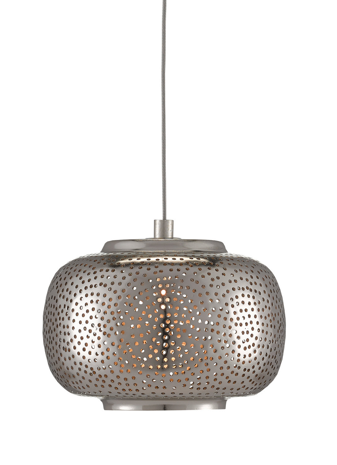 One Light Pendant from the Pepper collection in Painted Silver/Nickel finish