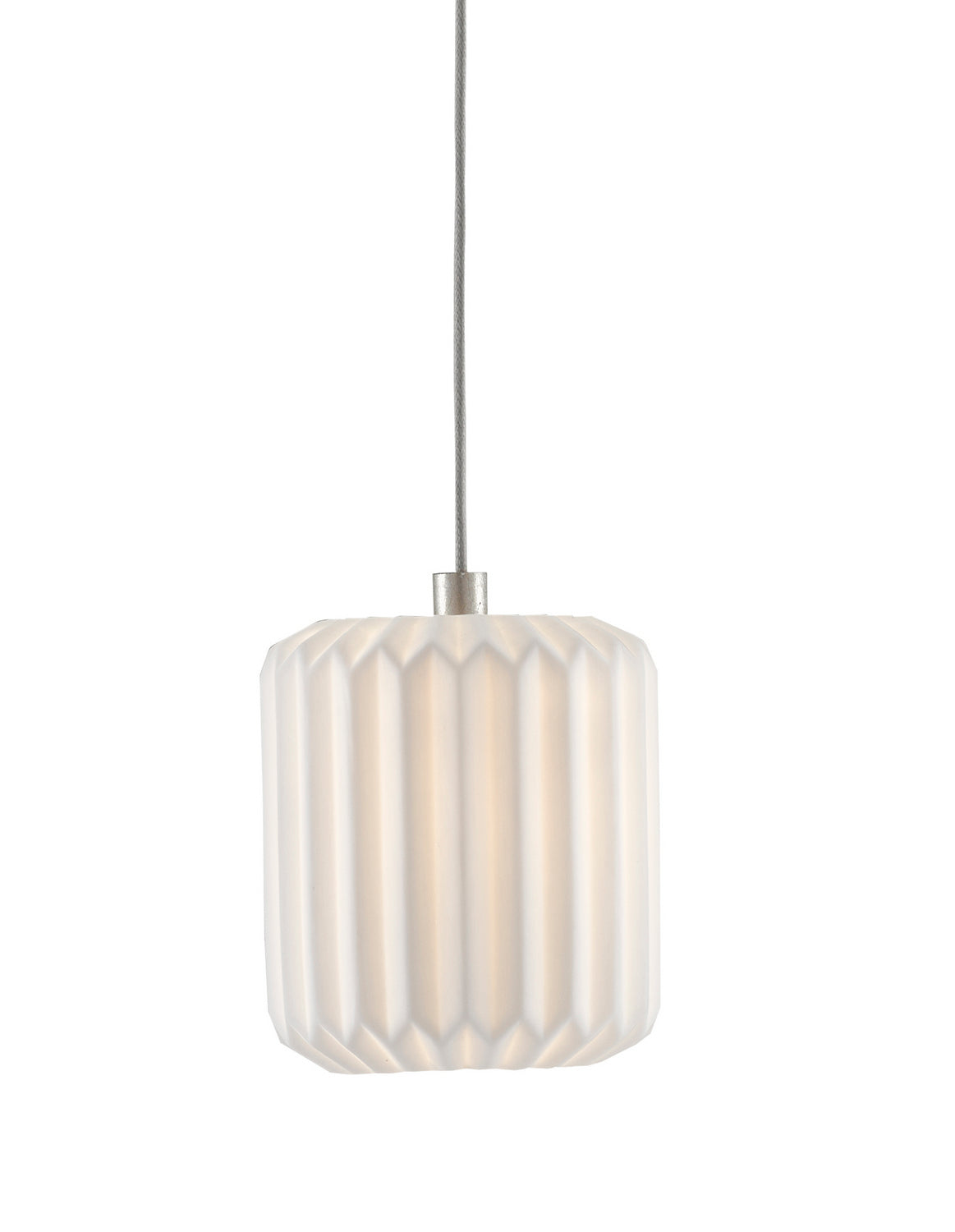 One Light Pendant from the Dove collection in Painted Silver/White finish