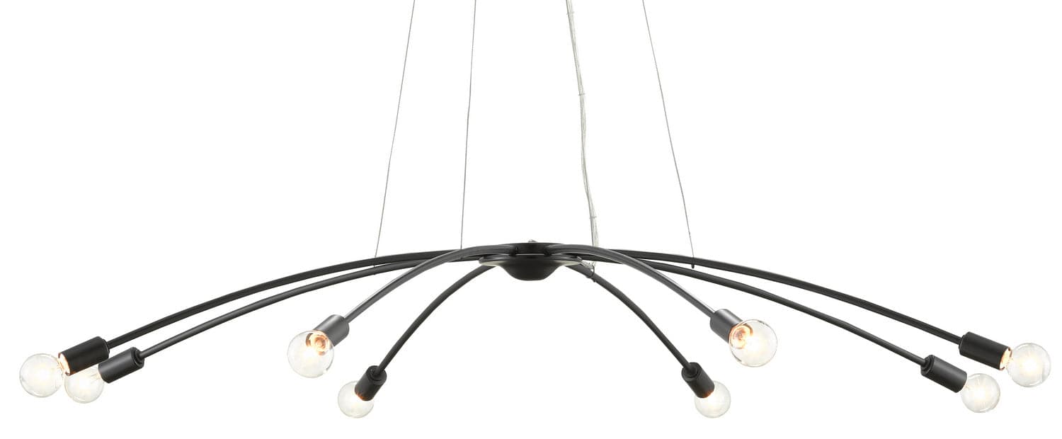 Eight Light Chandelier from the Longaville collection in Satin Black finish