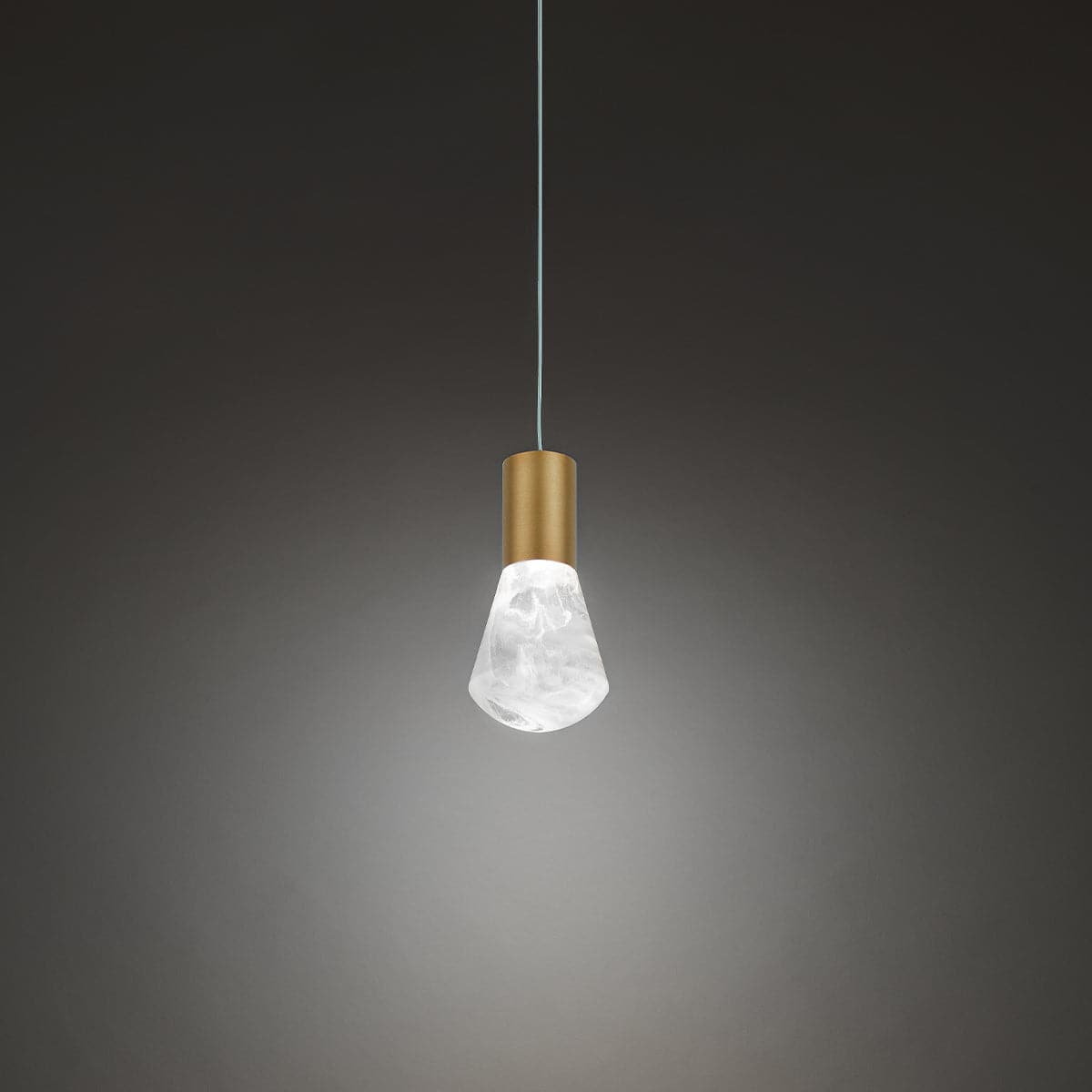 Modern Forms - PD-40106-AB - LED Mini Pendant - Plum - Aged Brass