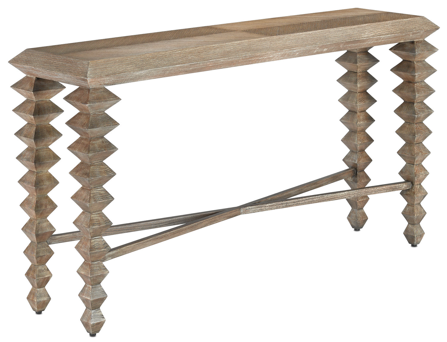 Console Table from the Saranya collection in Light Pepper finish