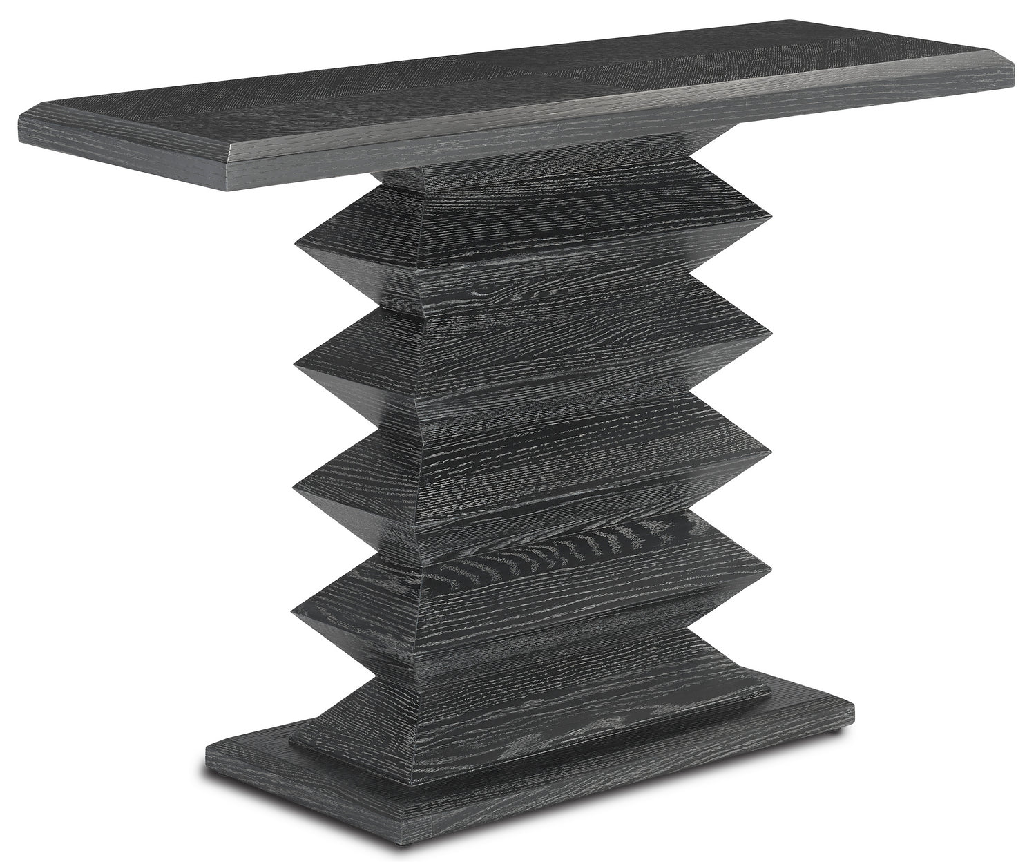 Console Table from the Sayan collection in Cerused Black finish