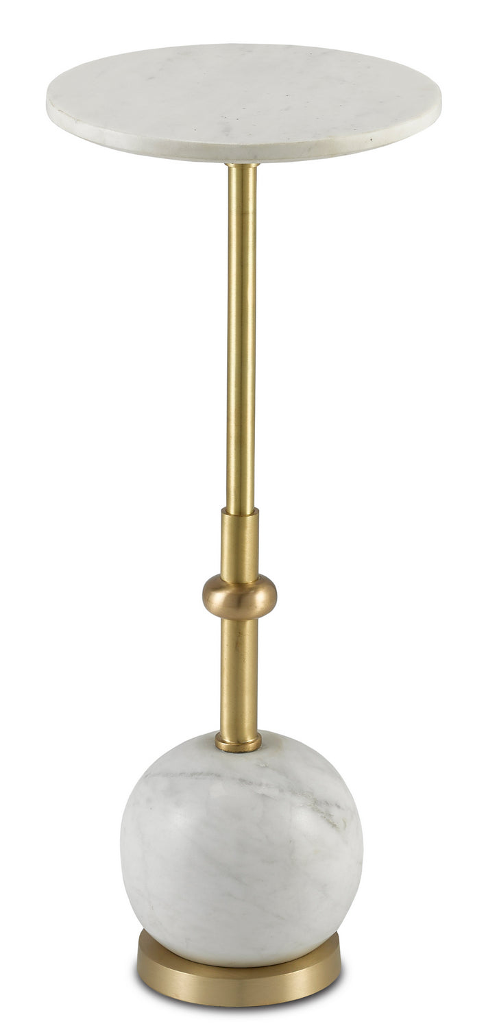 Drinks Table from the Pino collection in Brushed Brass/White finish