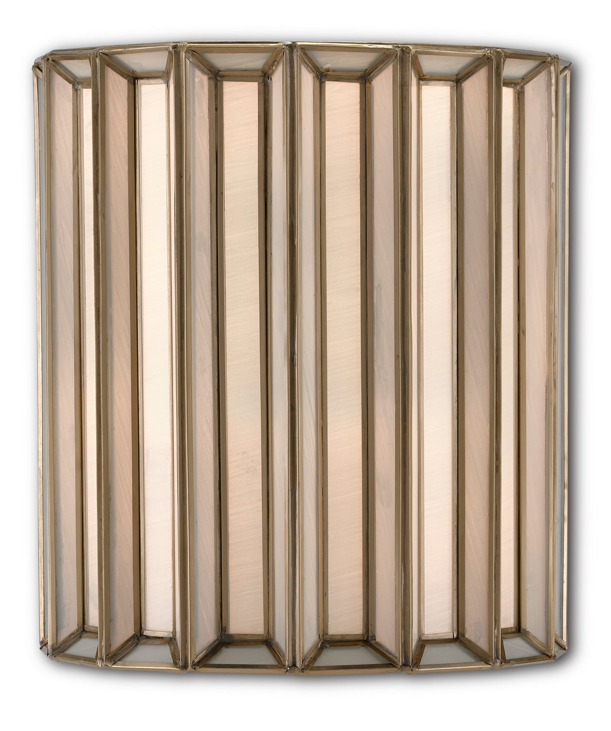 One Light Wall Sconce from the Daze collection in Antique Brass/White finish