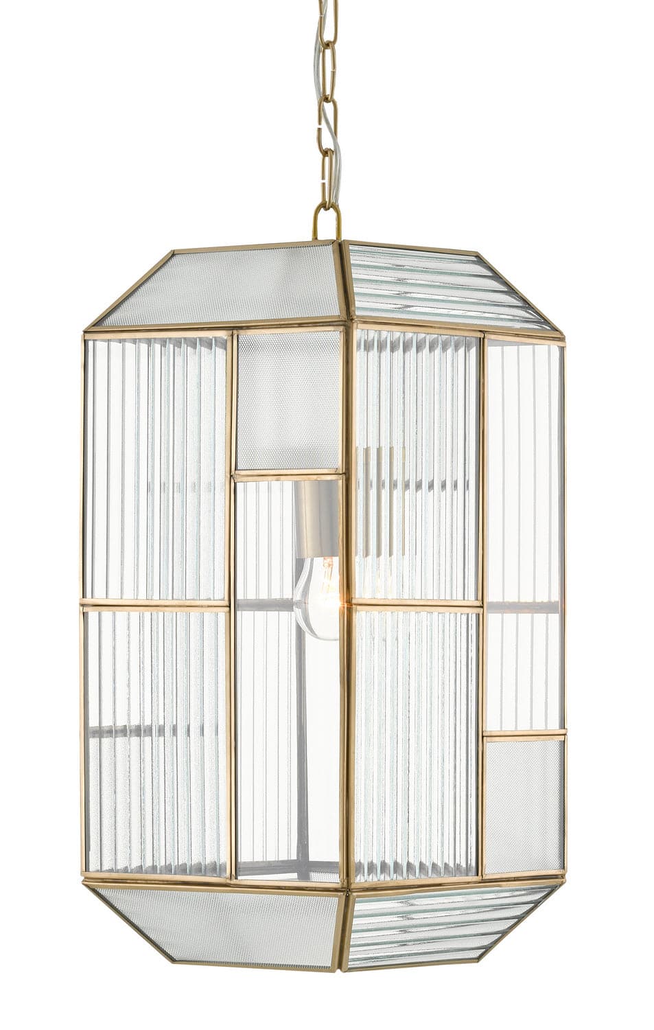 One Light Pendant from the Bardolph collection in Antique Brass/Clear finish