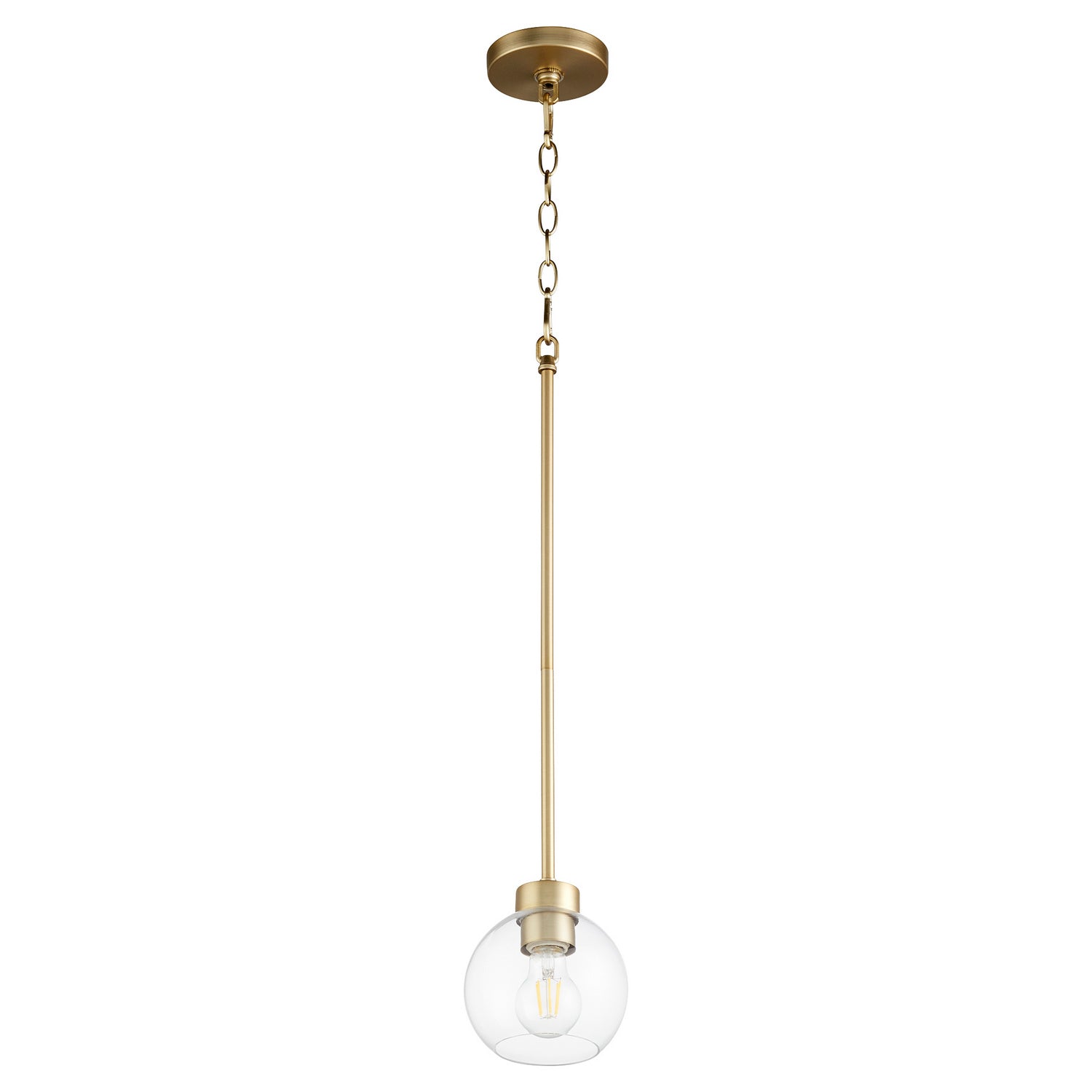 Quorum - 3317-80 - One Light Pendant - Volán - Aged Brass