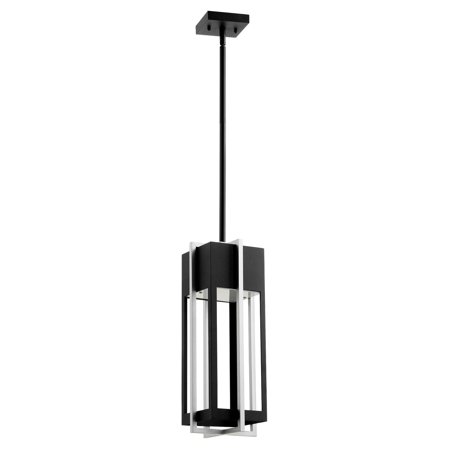 Quorum - 712-18-69 - LED Outdoor Pendant - Al Fresco - Textured Black w/ Brushed Aluminum