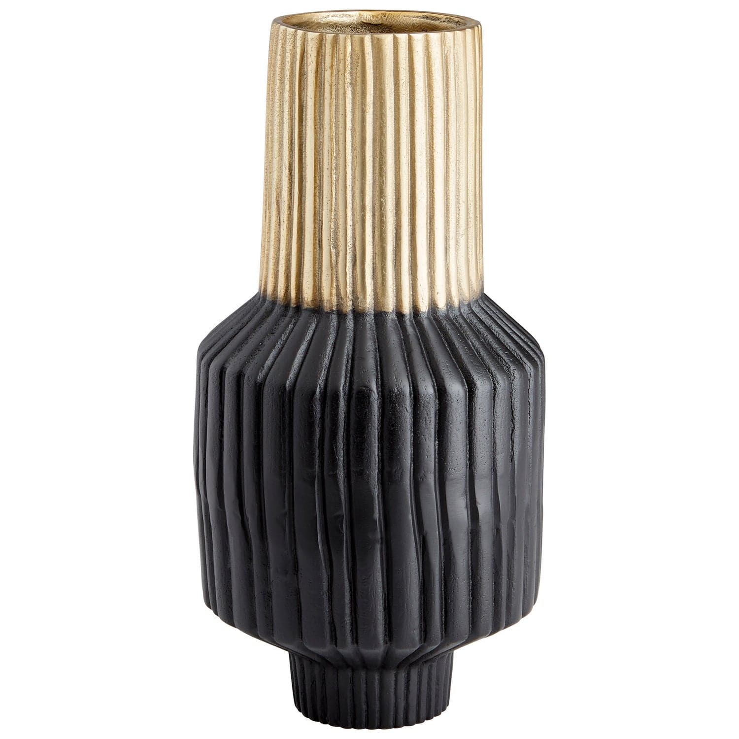 Cyan - 10625 - Vase - Matt Black And Gold