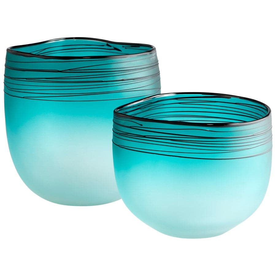 Cyan - 10893 - Vase - Blue And White