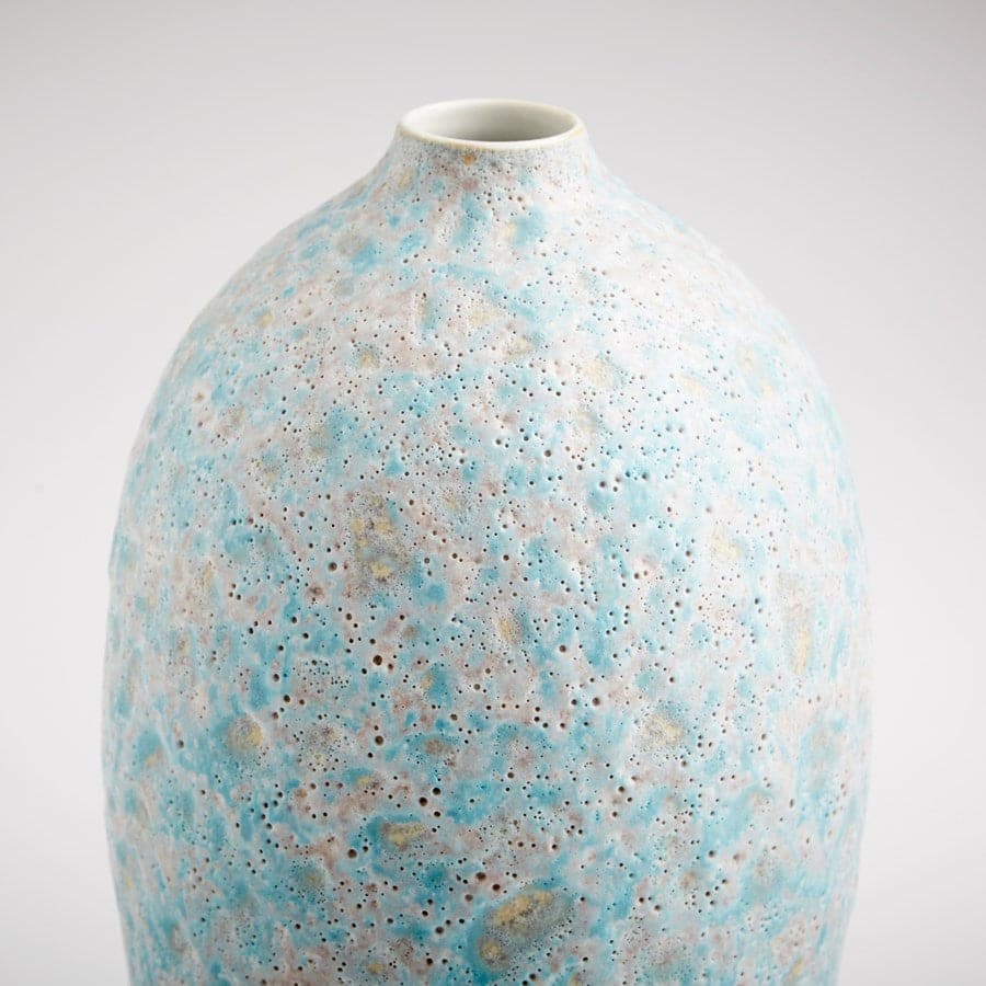 Cyan - 10936 - Vase - Mottled Pale Blue