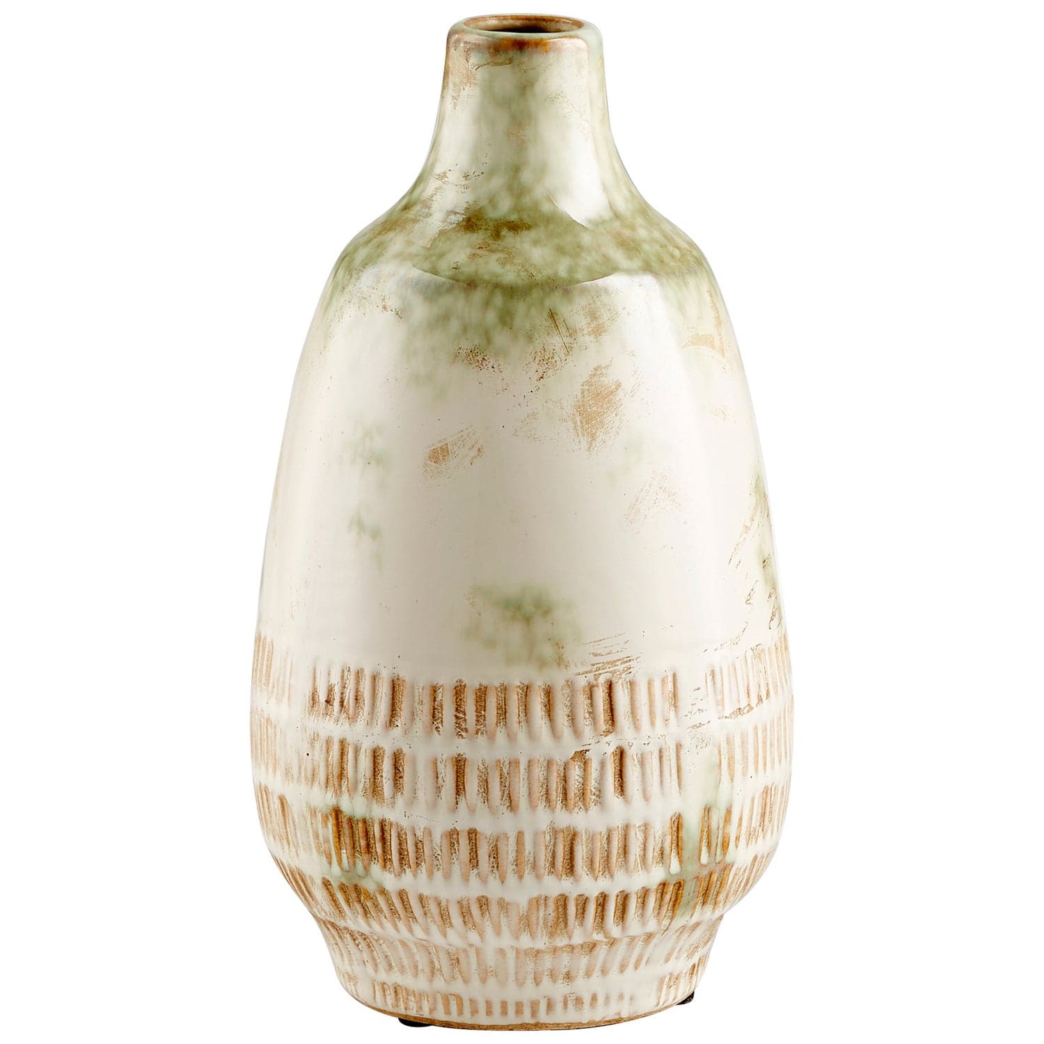 Cyan - 11050 - Vase - Olive Pearl Glaze