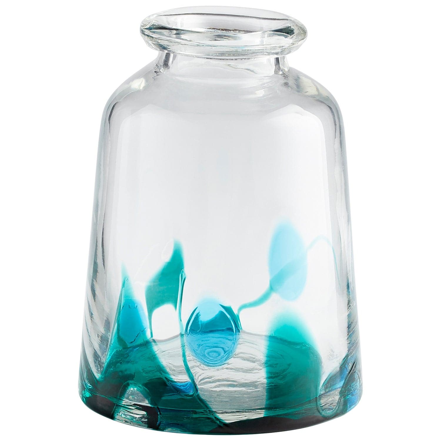 Cyan - 11070 - Vase - Blue/Clear