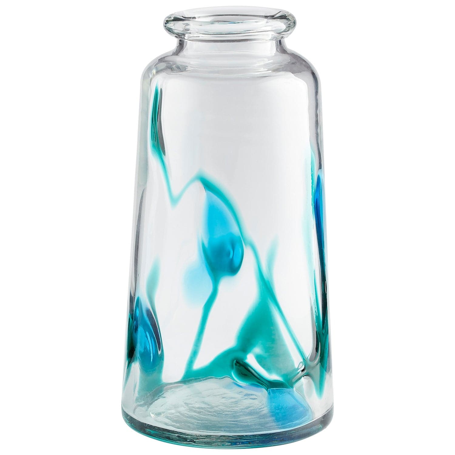 Cyan - 11071 - Vase - Blue/Clear