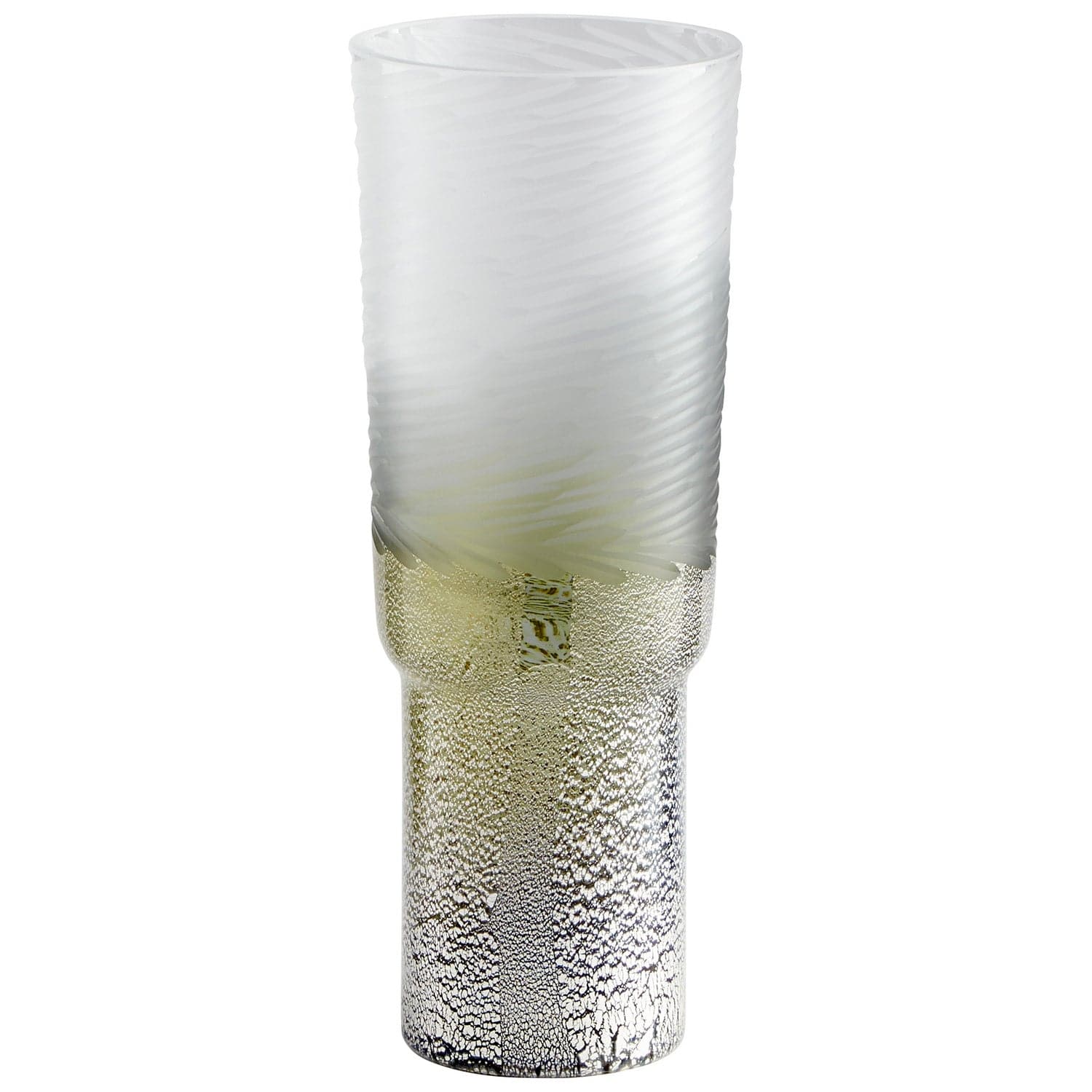 Cyan - 11097 - Vase - Clear And Guilded Silver