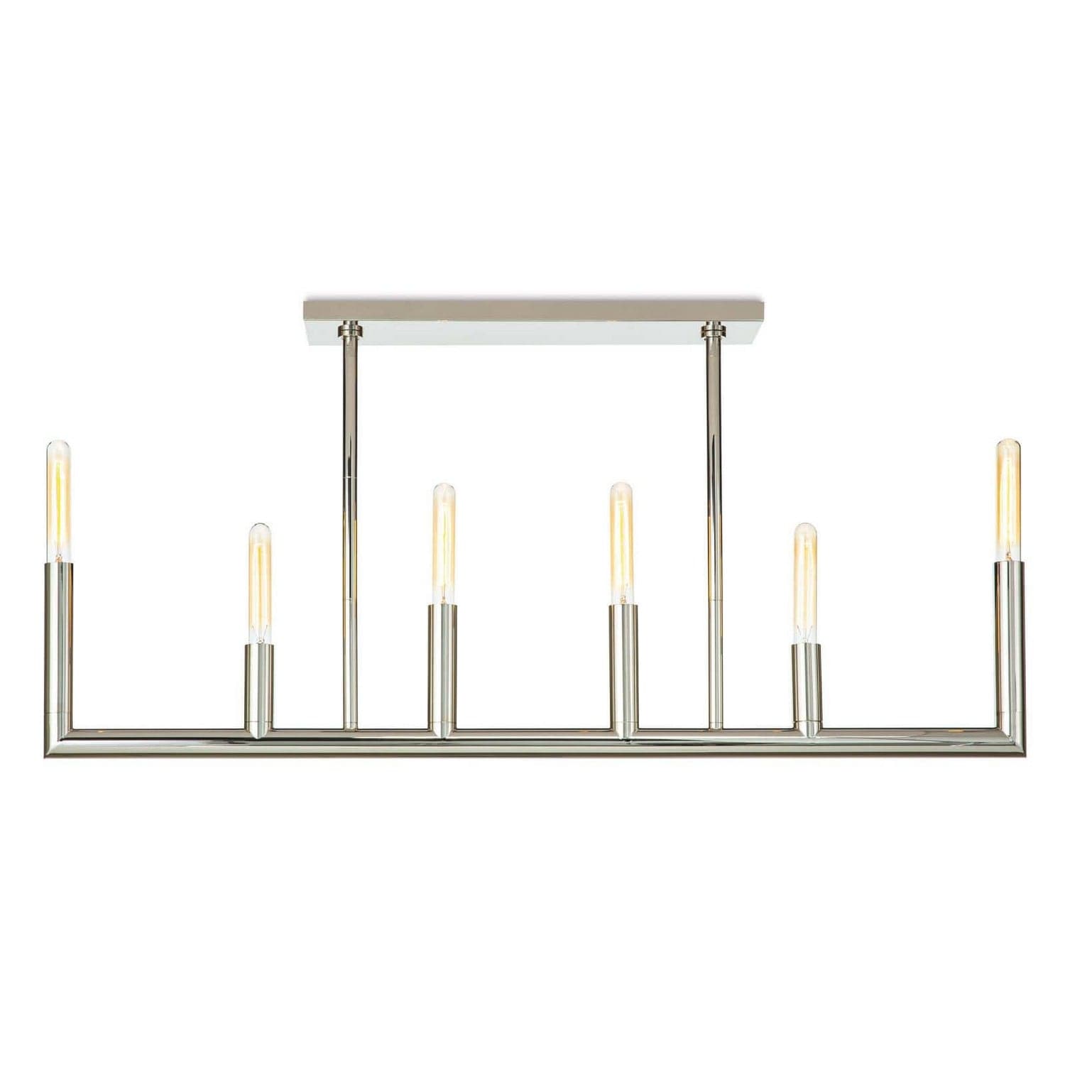 Regina Andrew - 16-1312PN - Six Light Linear Chandelier - Wolfe - Polished Nickel