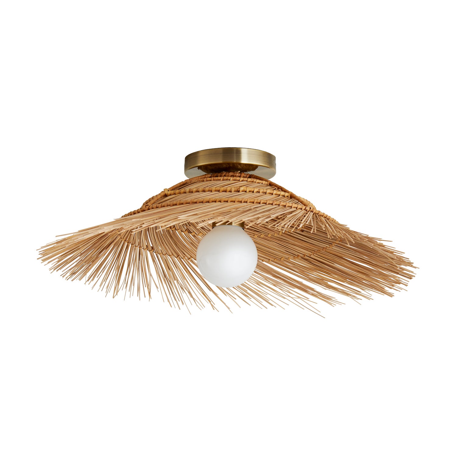 One Light Sconce/ Ceiling Mount from the Hayes collection in Natural finish