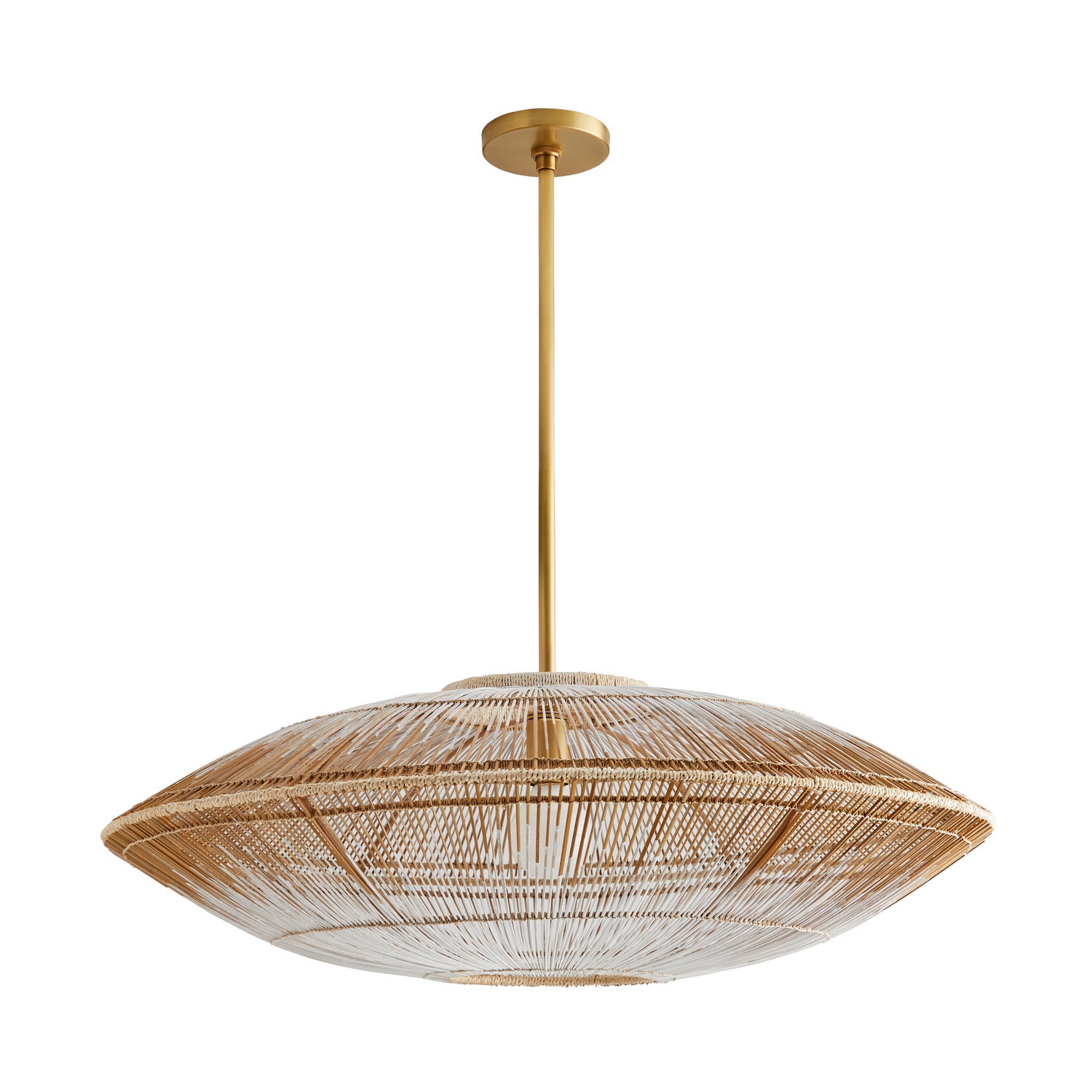 One Light Pendant from the Hadya collection in White Ombre finish
