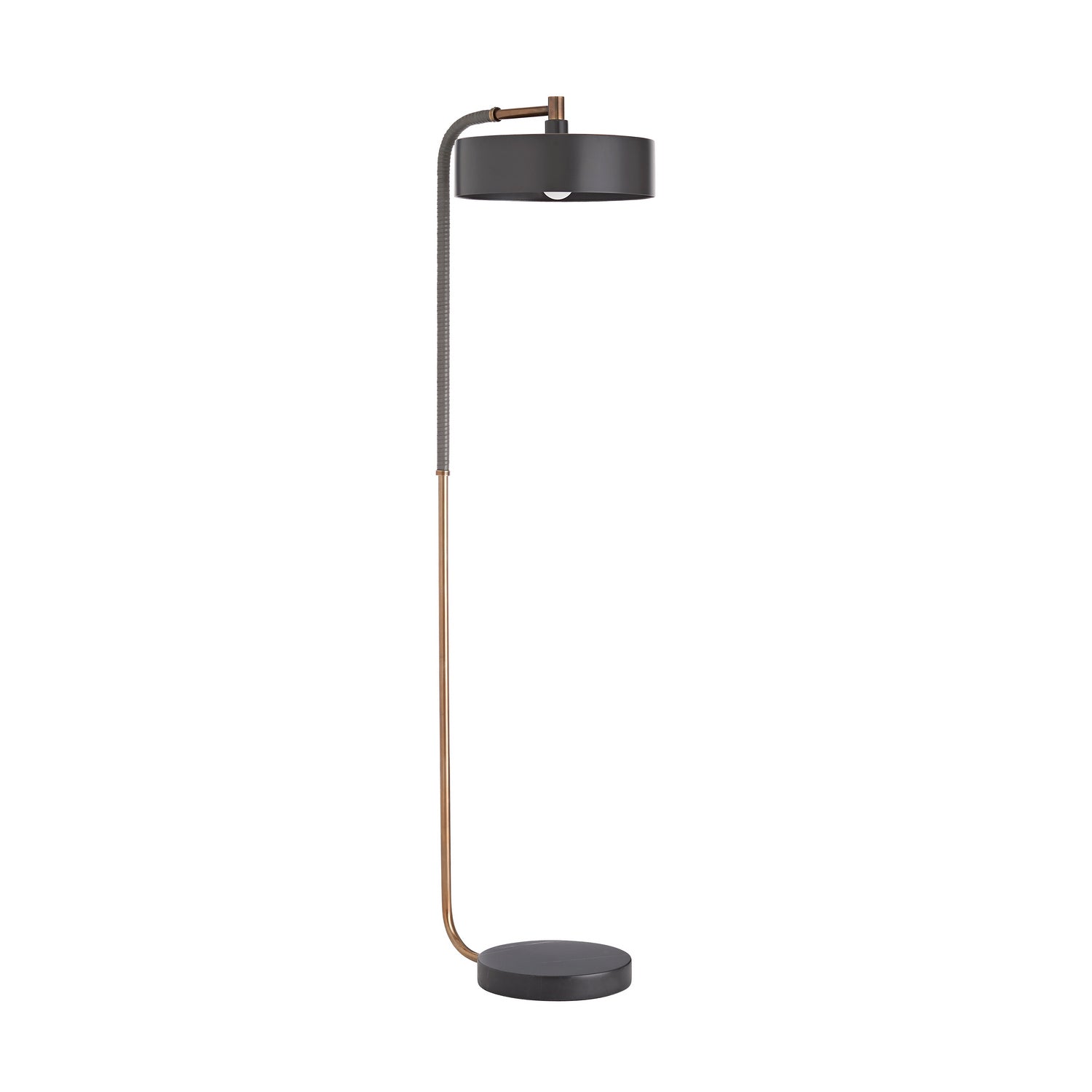 One Light Floor Lamp from the Aaron collection in Heritage Brass finish