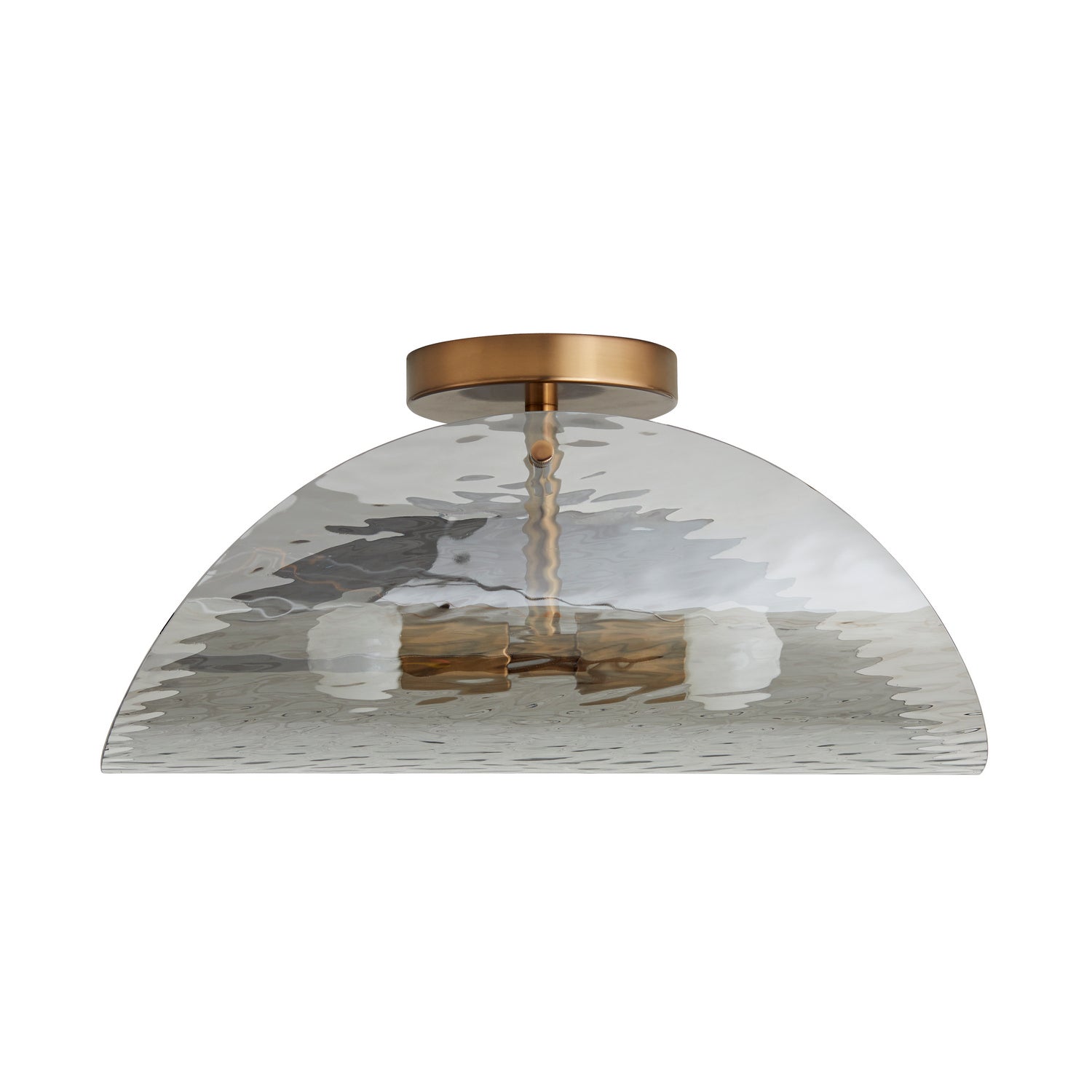 Two Light Flushmount from the Bend collection in Smoke finish