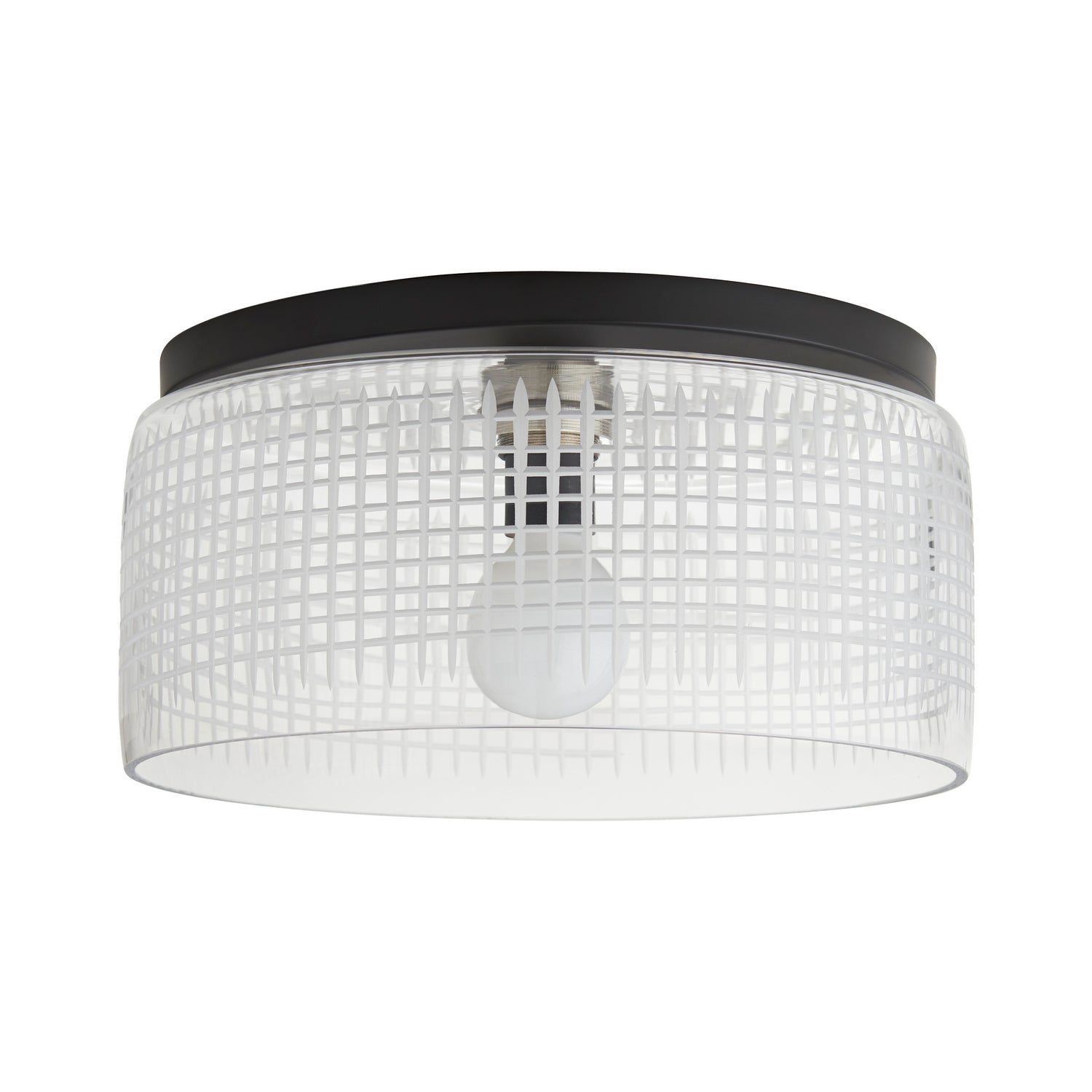 One Light Flushmount from the Cut collection in Clear finish