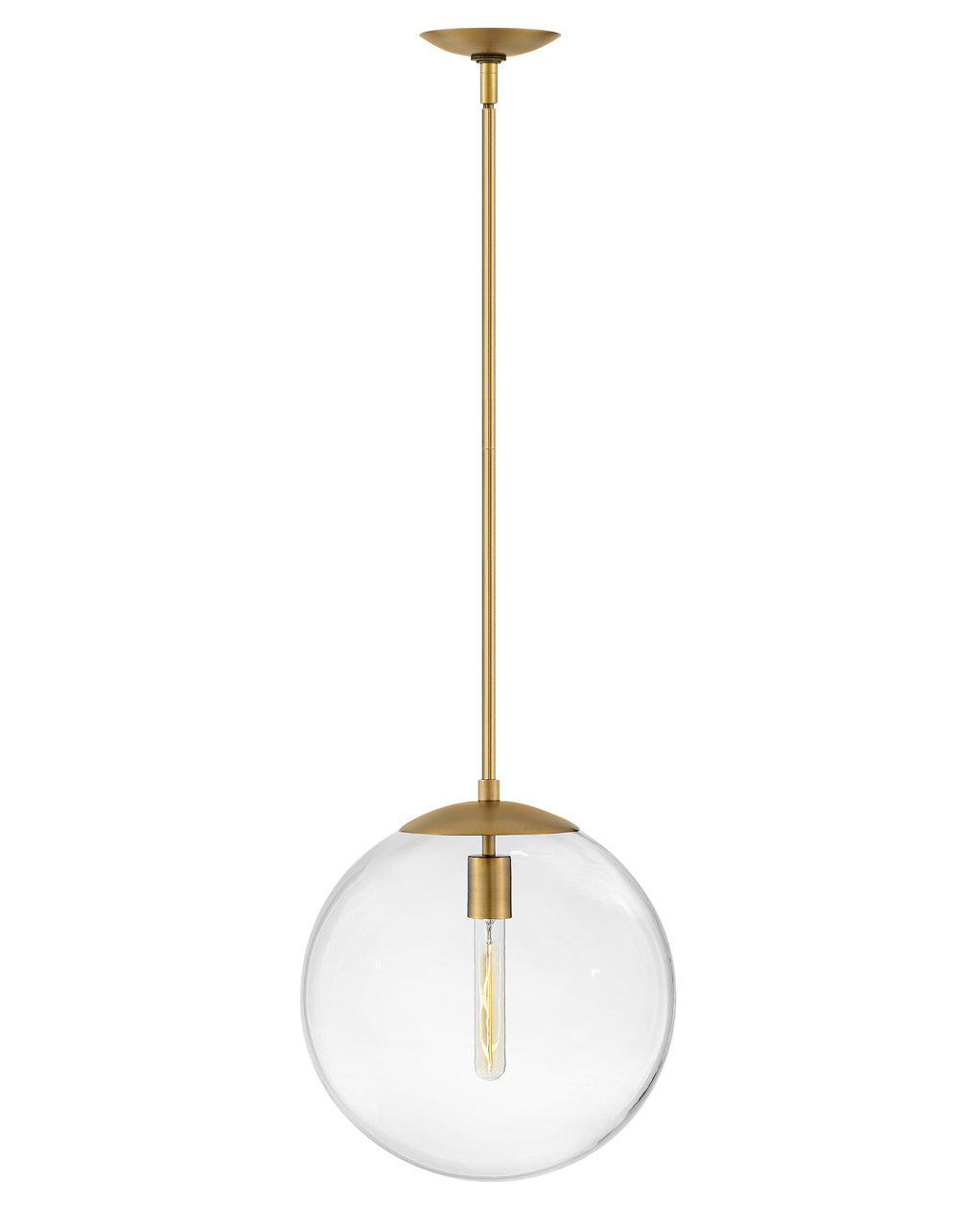 Hinkley - 3744HB - LED Pendant - Warby - Heritage Brass