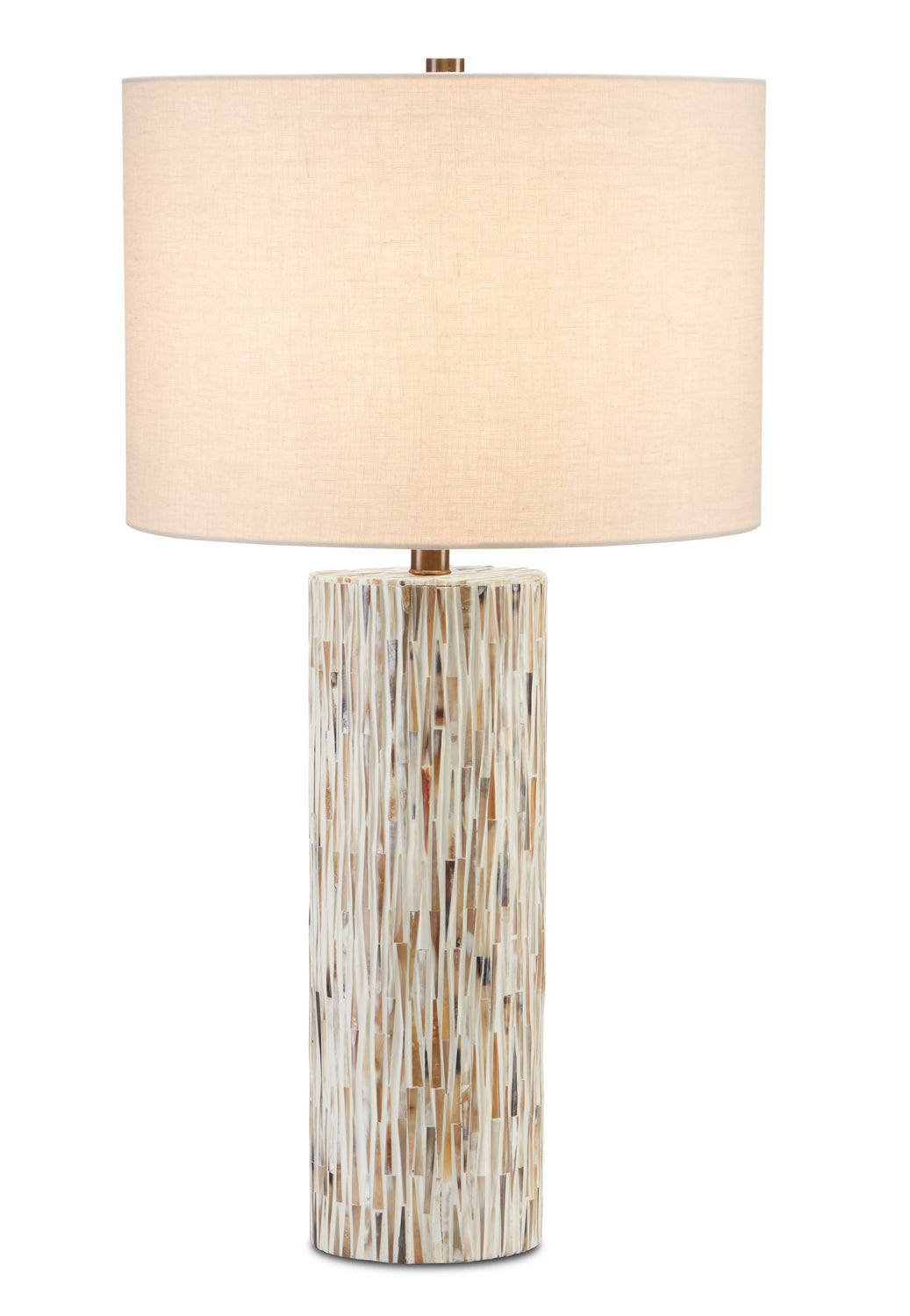 One Light Table Lamp from the Aquila collection in Natural Bone/Antique Brass finish