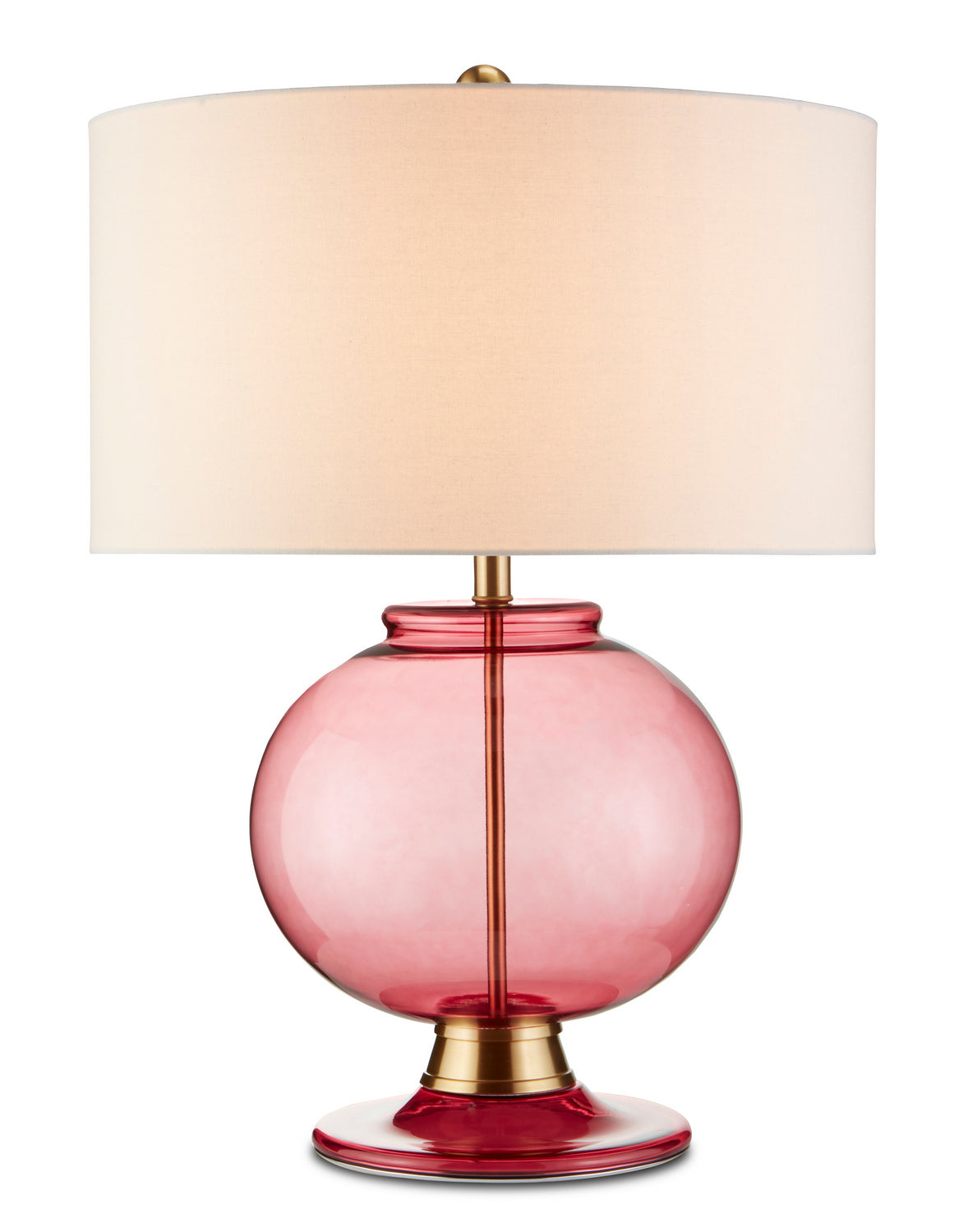 One Light Table Lamp from the Jocasta collection in Clear Red/Brass finish