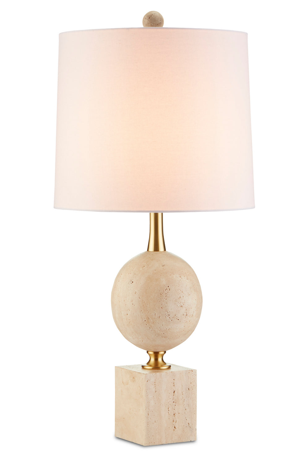 One Light Table Lamp from the Adorno collection in Natural/Beige/Antique Brass finish