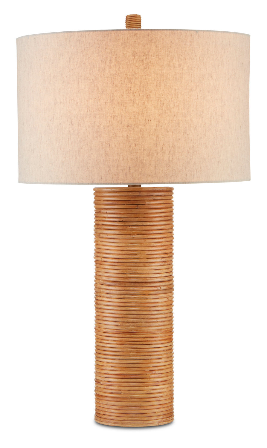 One Light Table Lamp from the Salome collection in Brass/Natural Rattan finish