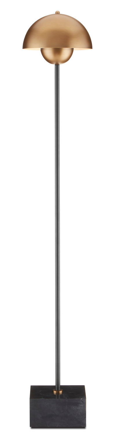 One Light Floor Lamp from the La collection in Brushed Brass/Black finish