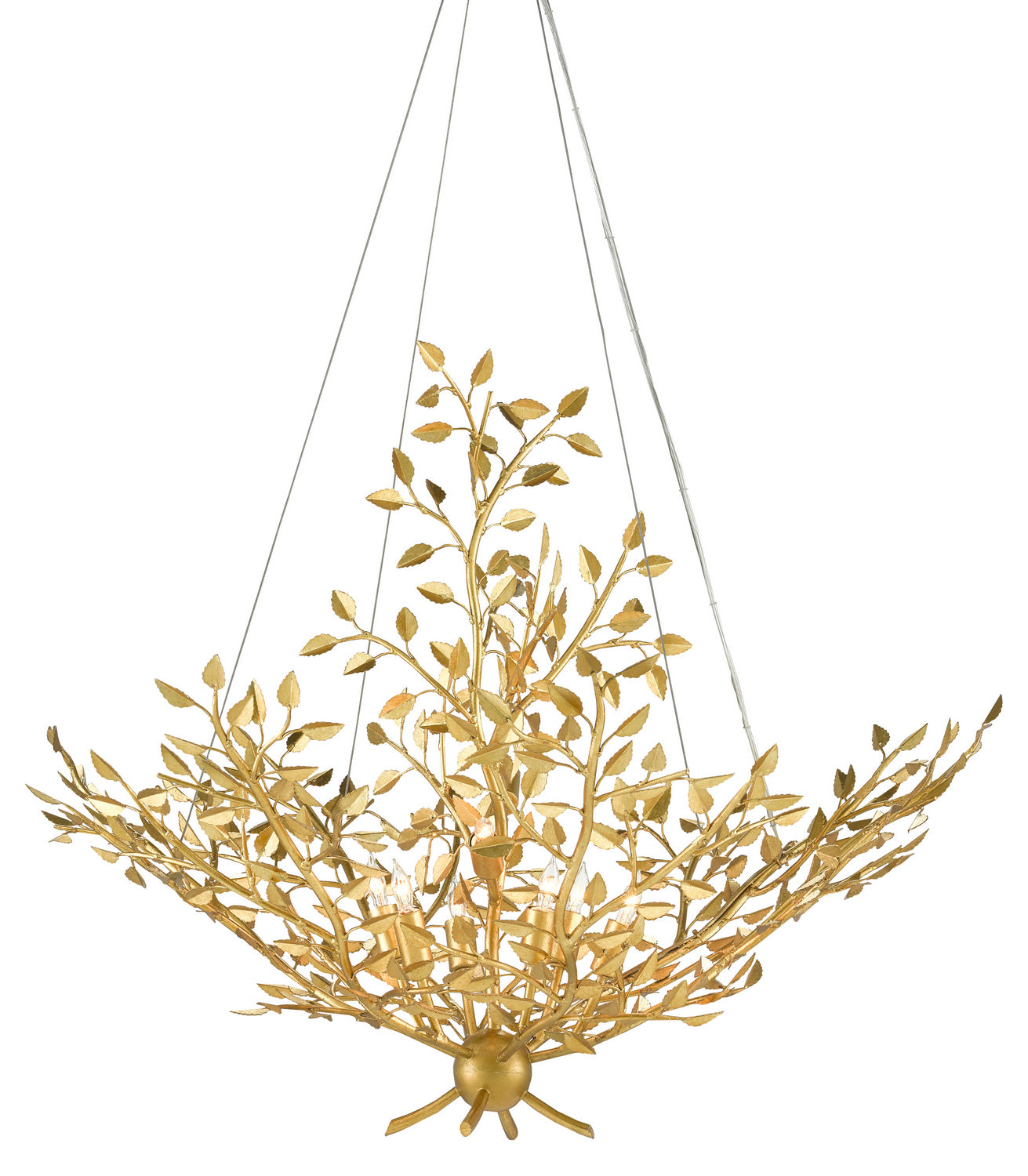 Eight Light Chandelier from the Aviva Stanoff collection in Contemporary Gold Leaf finish