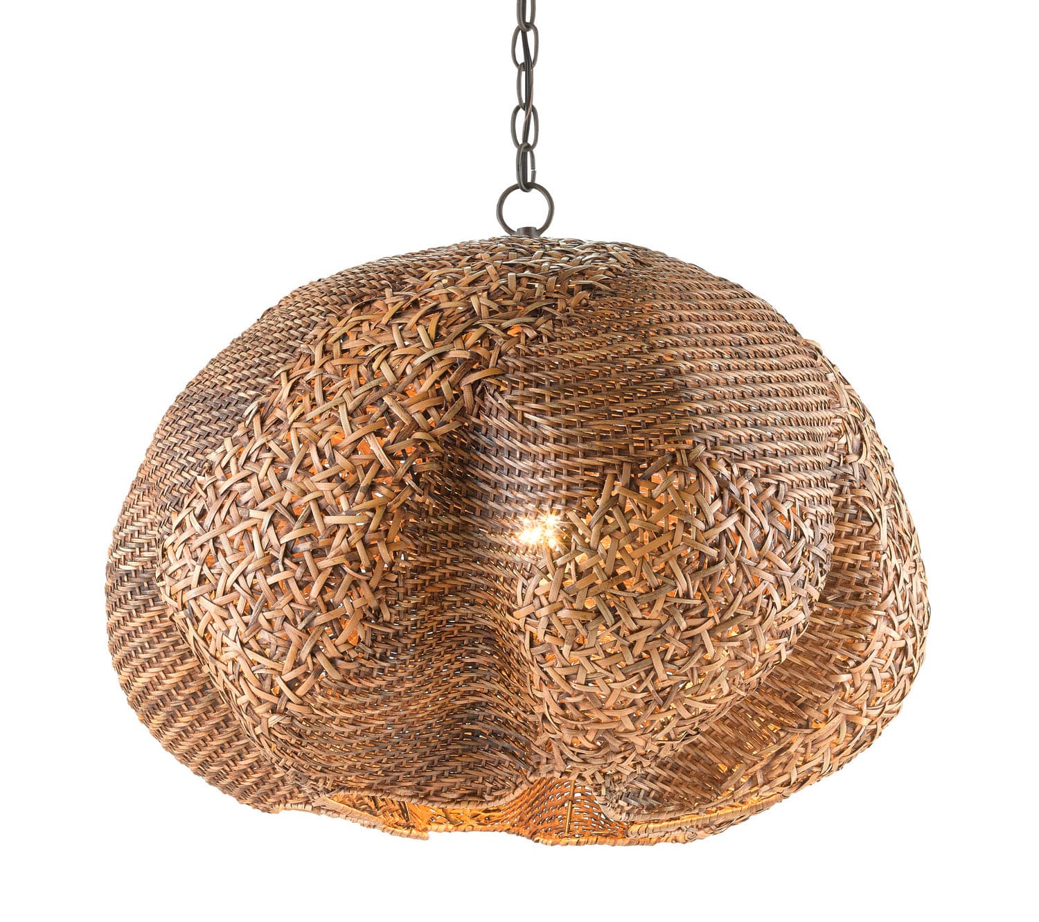 One Light Pendant from the Spiritus collection in Carafe Brown/Natural finish