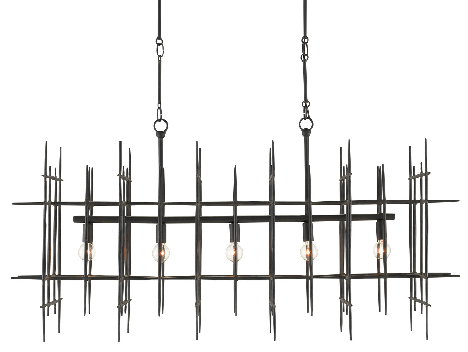 Five Light Chandelier from the Steelhouse collection in Blacksmith finish